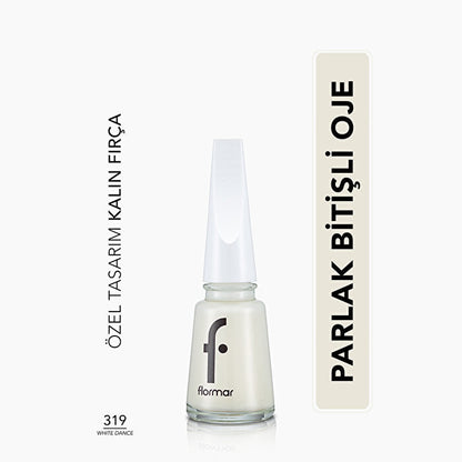 Flormar Nail Enamel Intensive Pigmented Polish 319 White Dance | Premium Quality