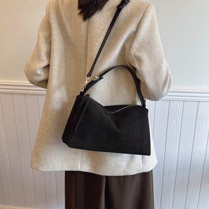 Womens Frosted Leather Crossbody Bag
