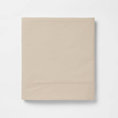 Threshold 300 Thread Count Ultra Soft Flat Sheet True Khaki, Queen