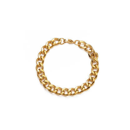 Cuban Chain Bracelet Stainless Steel Geometric Link Jewelry
