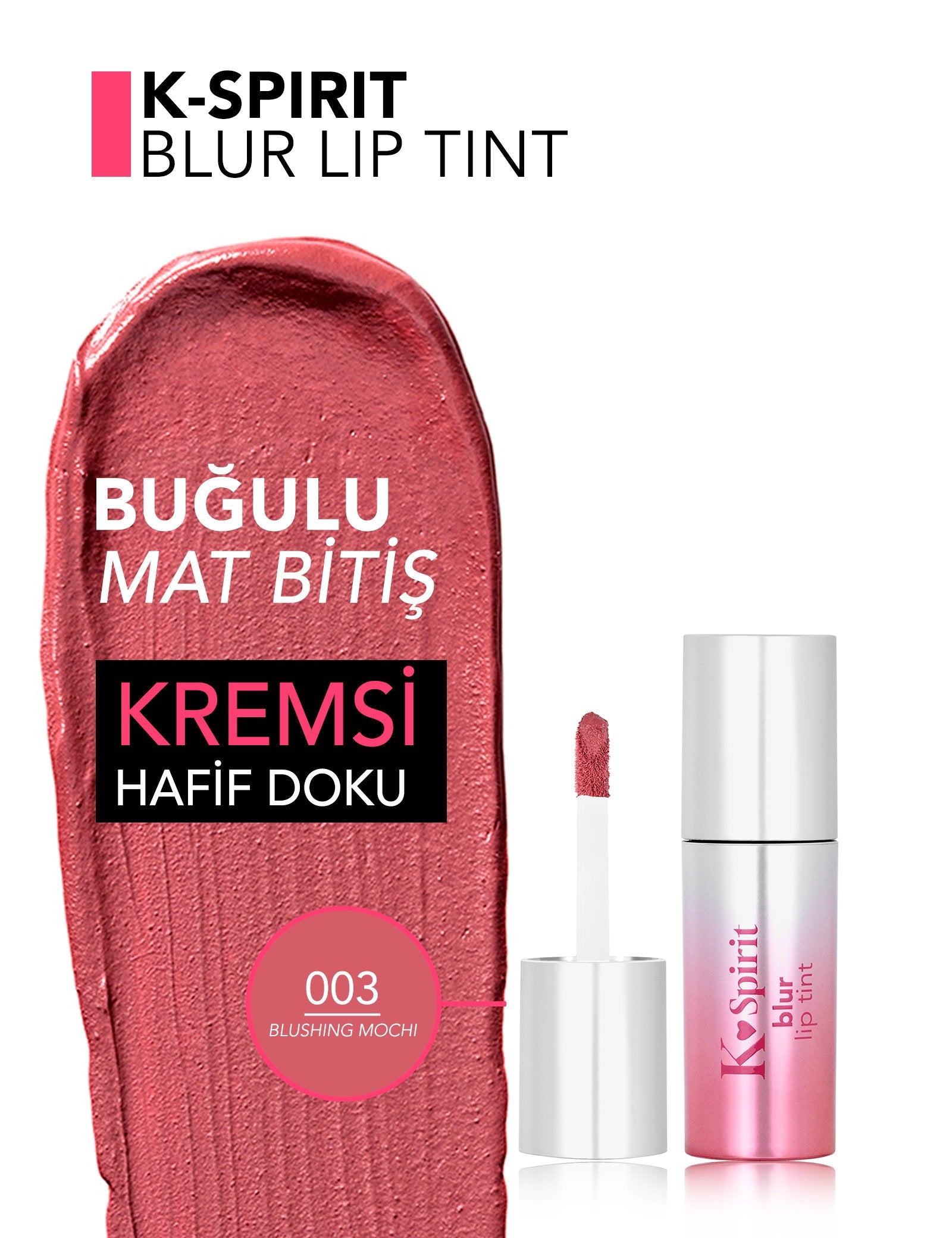 Flormar K-Spirit Blur Lip Tint Moisturizing Matte Finish