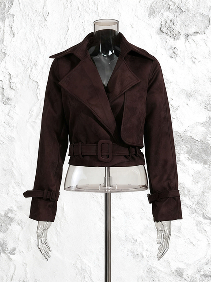 Retro Tie-Waist Women Jacket