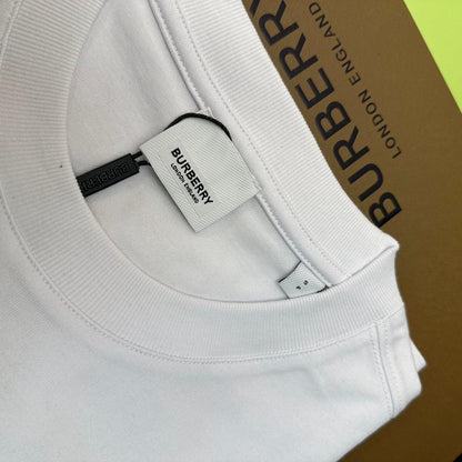 Burberry White T-Shirt Without Collar