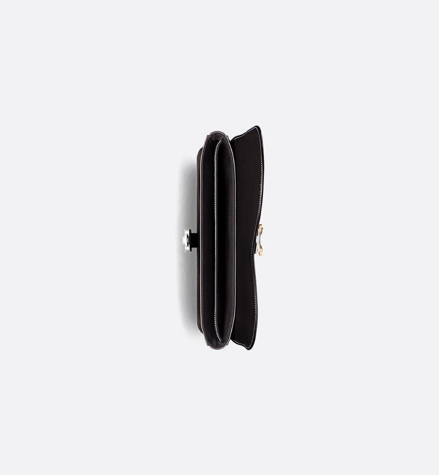 Dior Saddle A4 Pouch Black Grained Calfskin