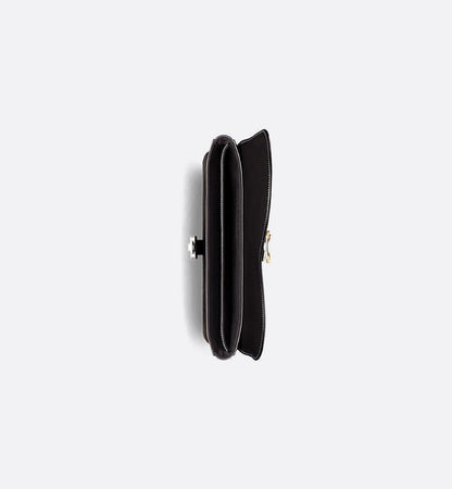 Dior Saddle A4 Pouch Black Grained Calfskin