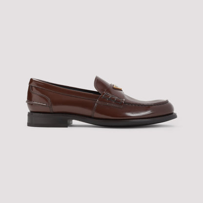 PRADA Brushed Leather Loafers for Men