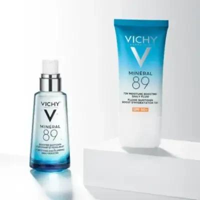 Vichy Daily Moisturizing Cream with SPF50+ - Anti-Aging Face Cream for Sensitive Skin, Hyaluronic Acid &amp; Mineral 89