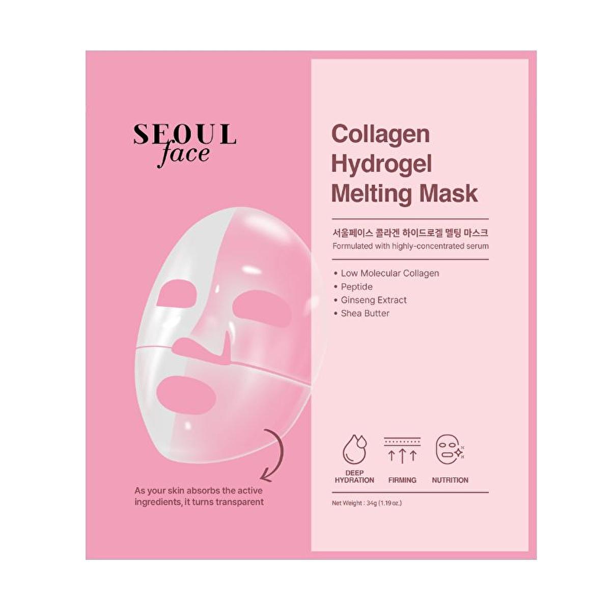 Dermal Korea Hydrogel Face Mask with Collagen - Anti-Aging Skincare, Intensive Hydration, Korean Skincare