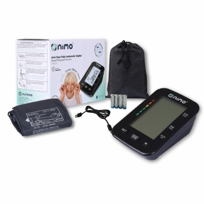 Nimo Digital Blood Pressure Monitor - Automatic Upper Arm Blood Pressure Tracker with Wide Screen &amp; 2x60 Memory