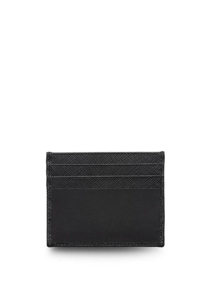 PRADA Mini Saffiano Card Case with Logo Triangle