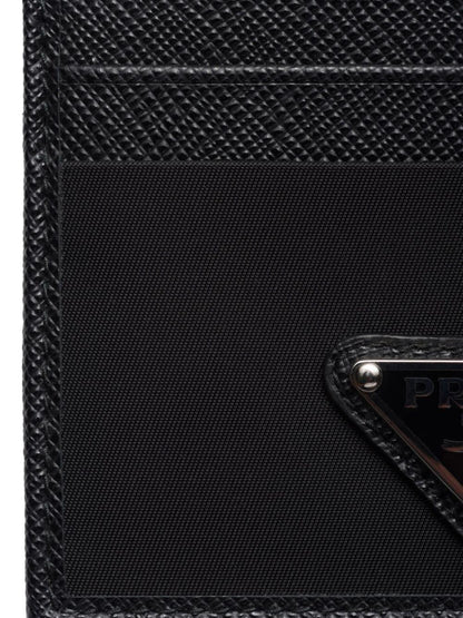 PRADA Mini Saffiano Card Case with Logo Triangle