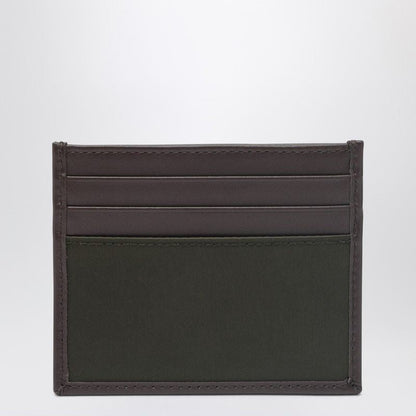PRADA Mini Camouflage Card Holder with Leather Details
