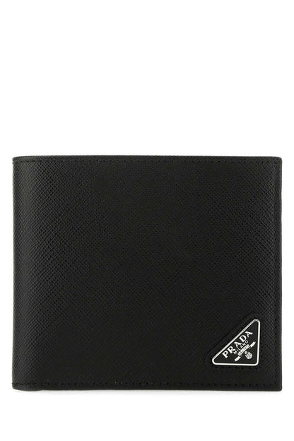 PRADA Mini Leather Flap-Over Wallet