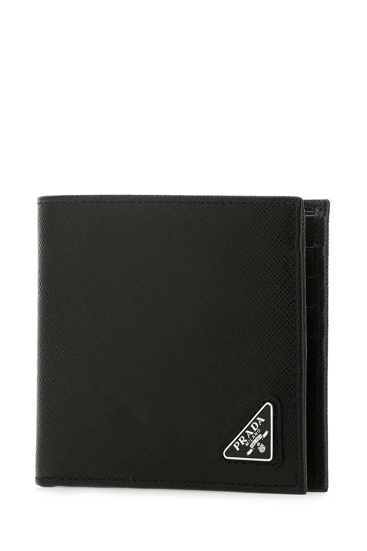 PRADA Mini Leather Flap-Over Wallet