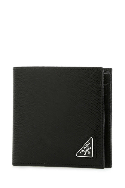 PRADA Mini Leather Flap-Over Wallet