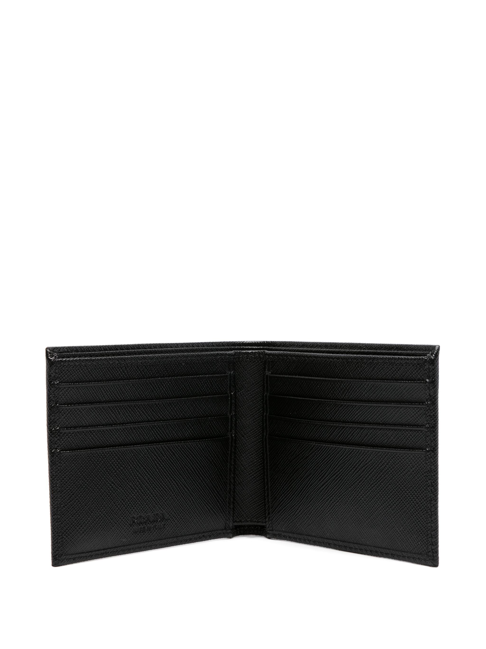 PRADA Mini Saffiano Logo Wallet
