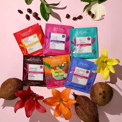 Urban Care Twisted Curls Hibiscus &amp; Shea Butter Curl Defining Pre-Shower Hair Mask - Nourishing, Vegan, Paraben-Free