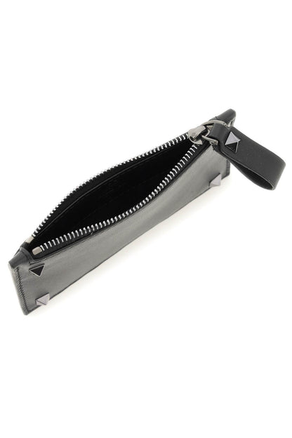VALENTINO GARAVANI Mini Rockstud Leather Card Holder