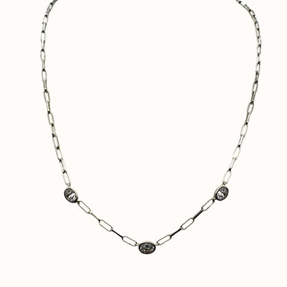Eliot Danori Oval Cubic Zirconia Chain Necklace