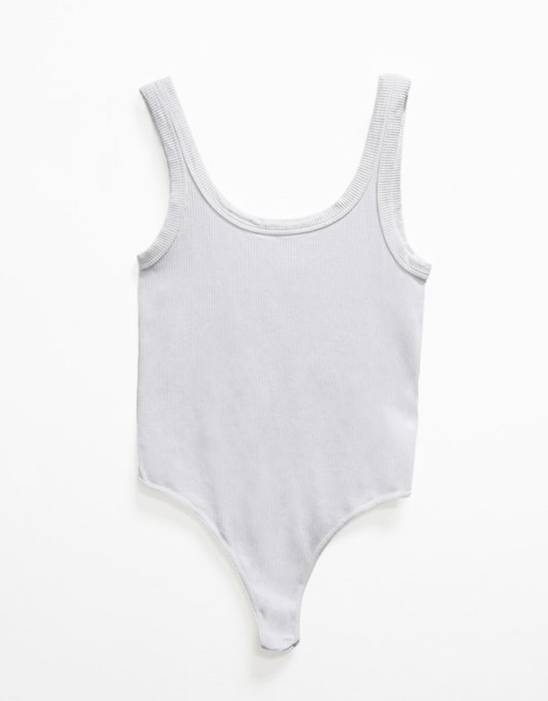 Ribbed Scoop Neck &amp; Back Bodysuit