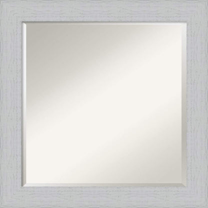 Amanti Art Framed Shiplap White Wall Mirror