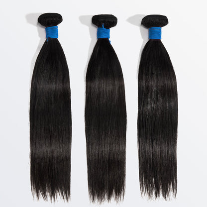Straight Virgin Brazilian Hair Bundles Silky Smooth &amp; Soft Natural Color 10-30 Inch - Stariahair