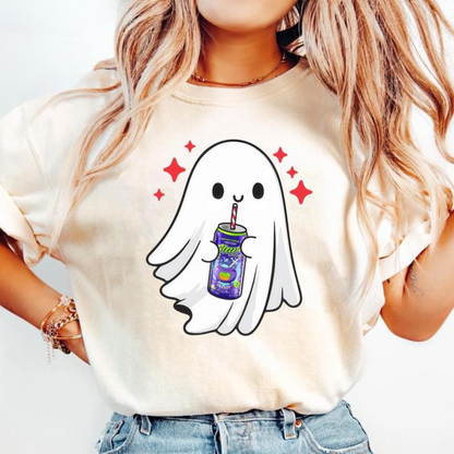Spooky Ghost Halloween T-Shirt – Funny Skeleton Graphic Tee