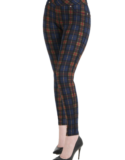 Luxe Plaid Piped Jegging