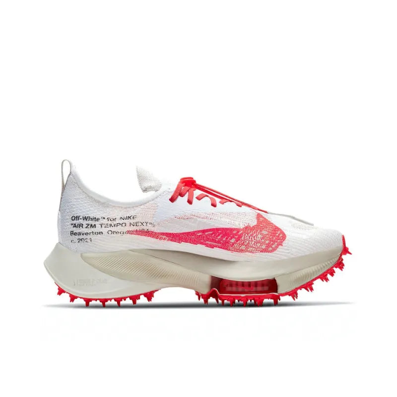 Nike Air Zoom Tempo Next% Flyknit Off White White Solar Red