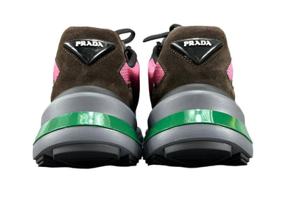 Prada Brushed Leather Bike Fabric Suede Garnet "Peony Pink"