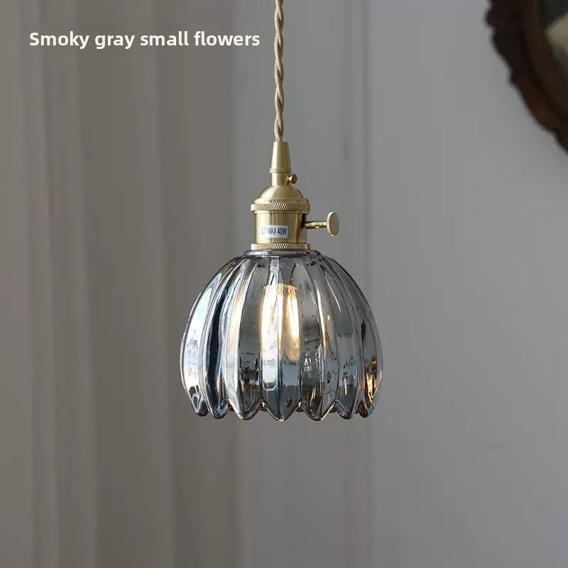 Brass Glass Chandelier Nordic Retro Homestay Bar Restaurant Bedside Lamp