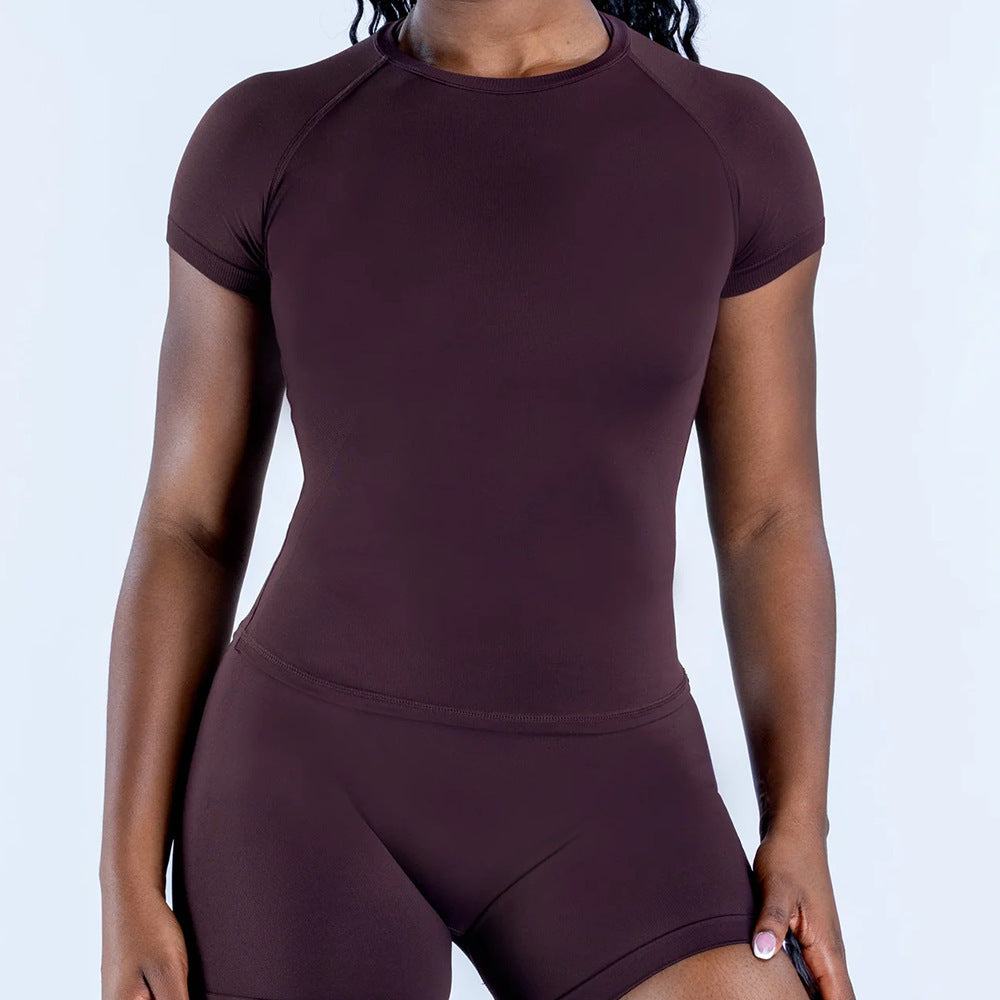 Seamless Quick-Dry Yoga T-Shirt