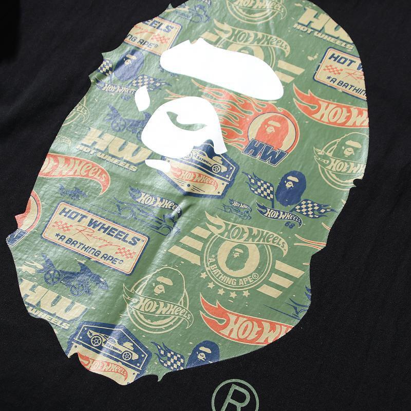 BAPE X HOT WHEELS APE HEAD TEE Black T-Shirt
