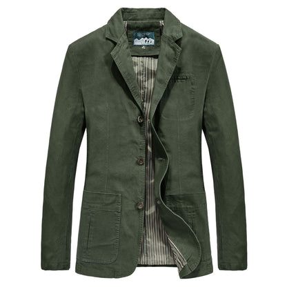 Classic Lapel Cotton Jacket for Men