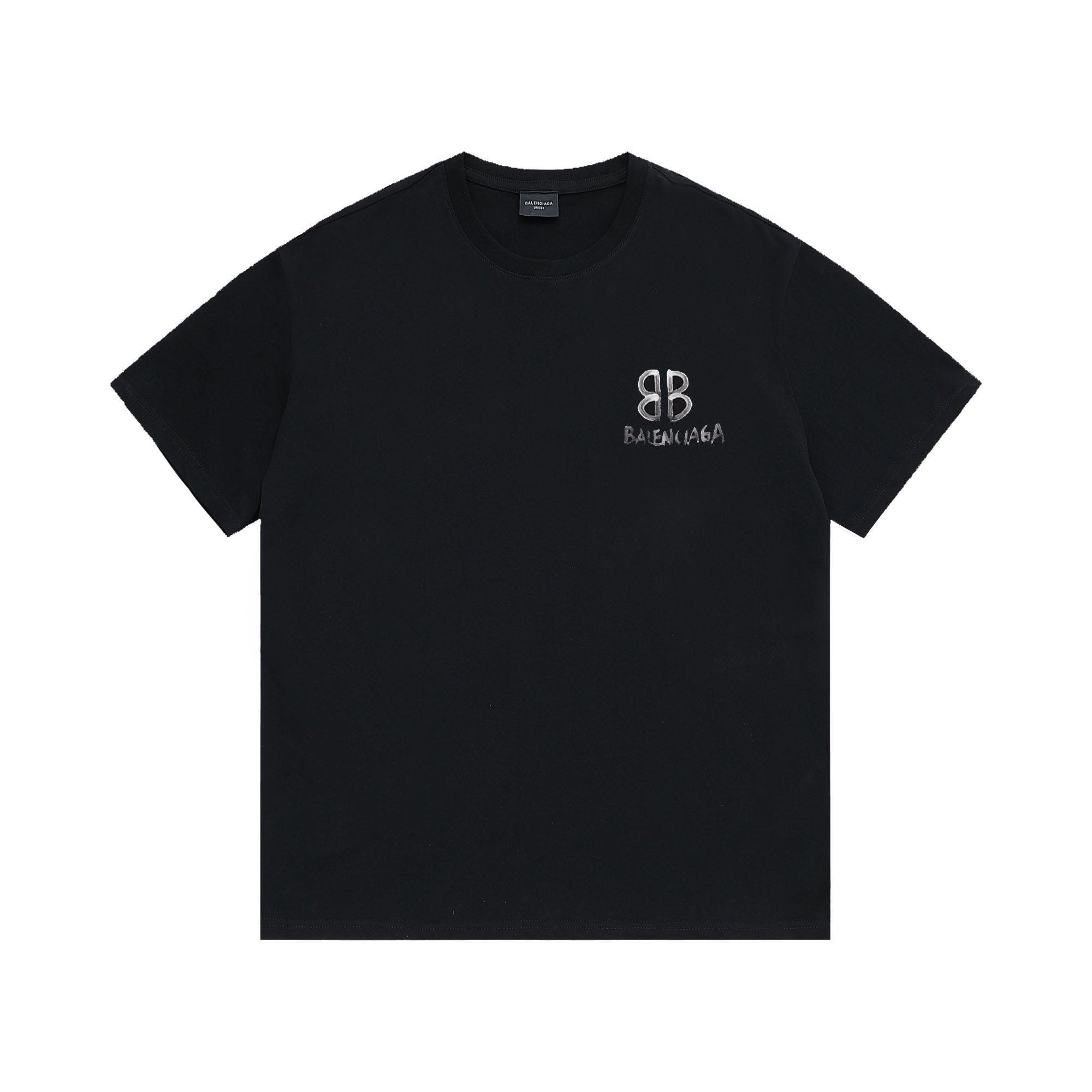 Balenciaga Black T-Shirt Without Collar