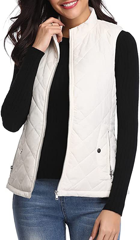 Quilted Stand Collar Cotton Vest