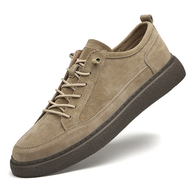 Mens Breathable Slip-On Leather Casual Shoes