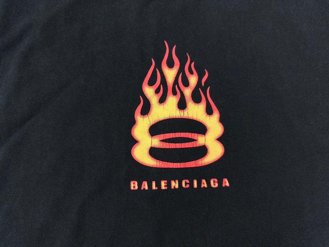 Balenciaga Burning Unity T-Shirt Oversized in black vintage jersey