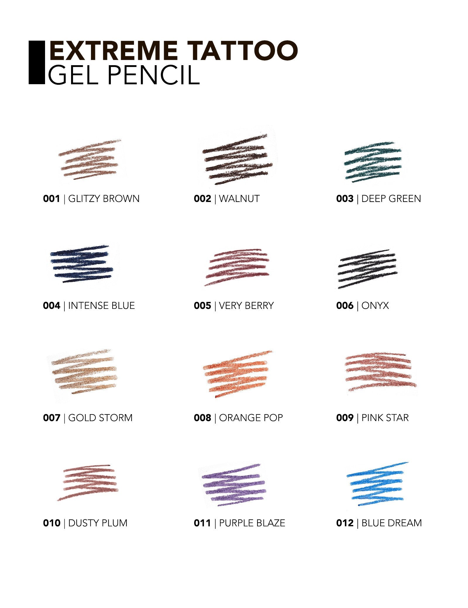 Flormar Extreme Tattoo Gel Eyeliner Pencil 1.2g