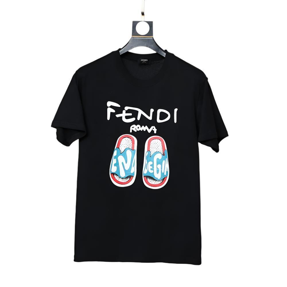 Fendi Roma T-Shirt without Collar &