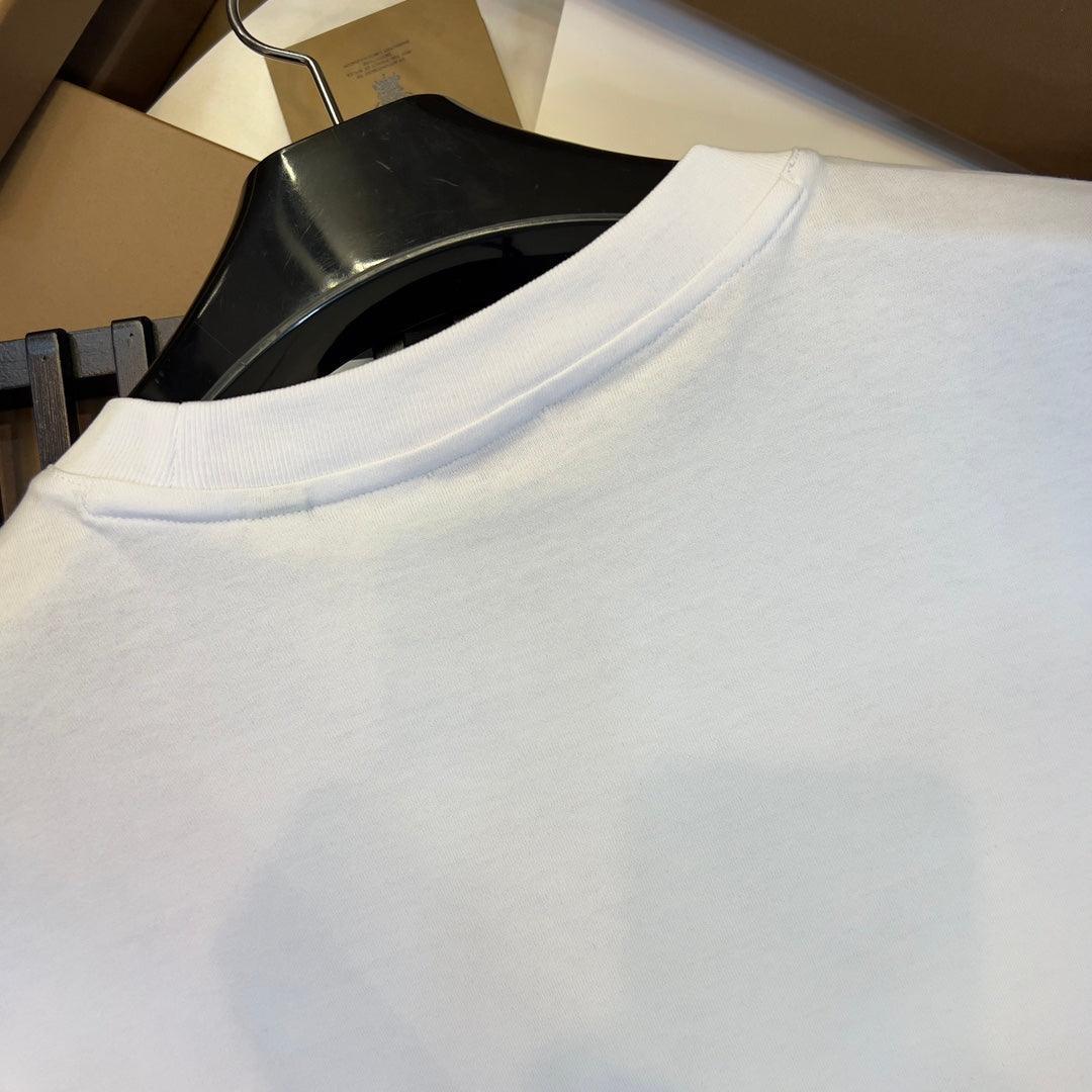 Burberry White T-Shirt Without Collar