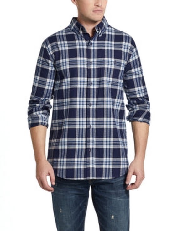 Weatherproof Vintage Mens Brushed Antique Flannel Plaid Shirt