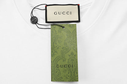 Gucci T-Shirt White Crew Neck - Premium Cotton Luxury Tee