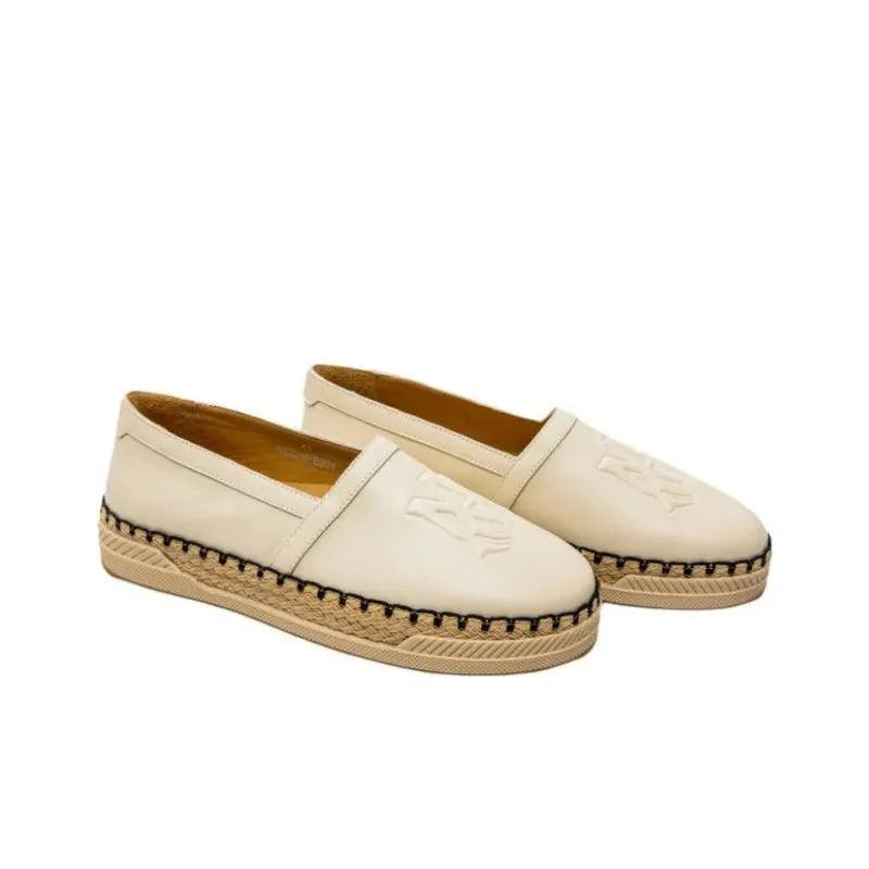 AMIRI - MA Logo-Embroidered Leather-Trimmed Canvas Espadrilles - Beige