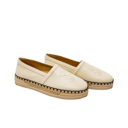 AMIRI - MA Logo-Embroidered Leather-Trimmed Canvas Espadrilles - Beige