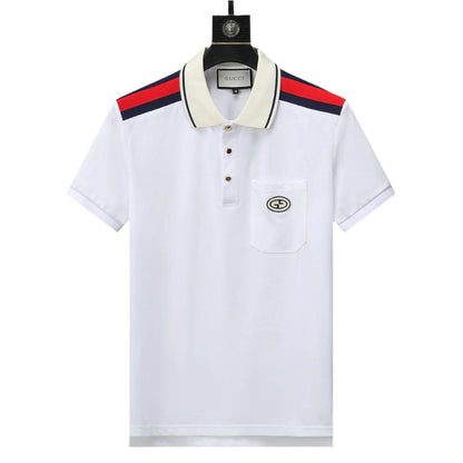 Gucci White T-shirt with a collar