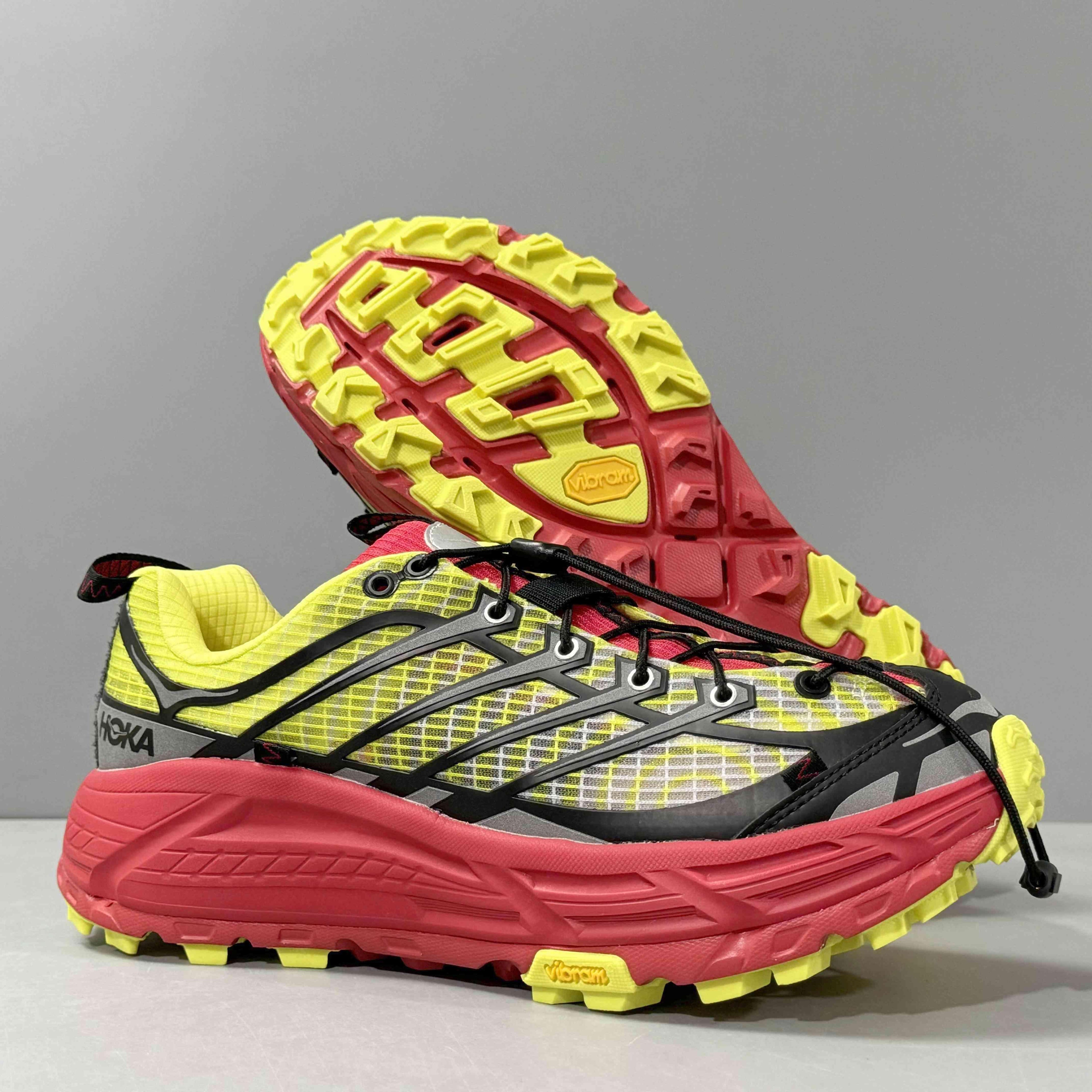 Nicole McLaughlin × Hoka Mafate Three 2 "Red/Neon Green