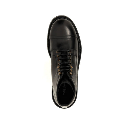 Dolce &amp; Gabbana Lace Up Leather Boots