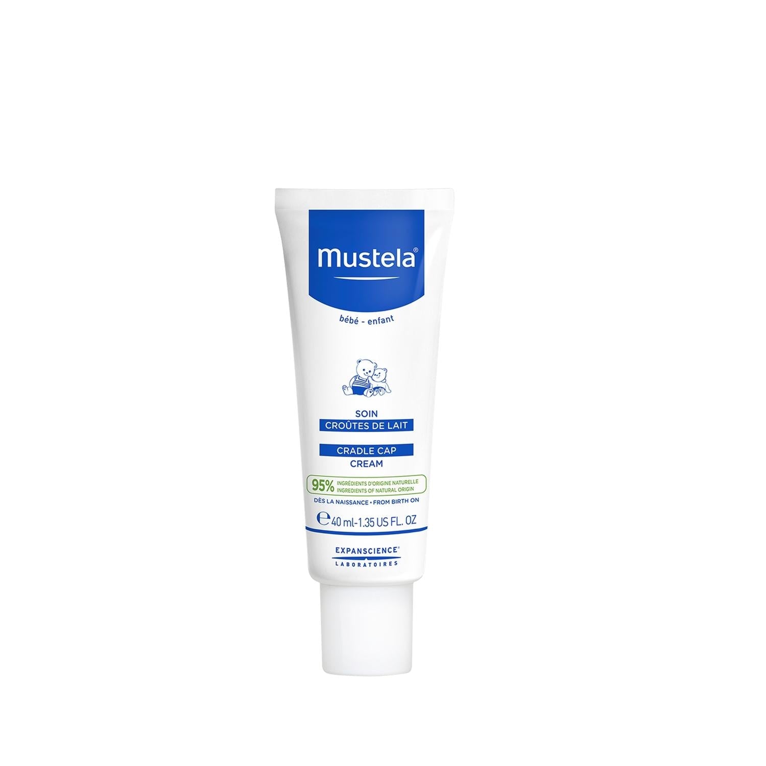 Mustela Cradle Cap Cream for Infants - Gentle &amp; Effective Scalp Care Solution, 1.35 fl oz