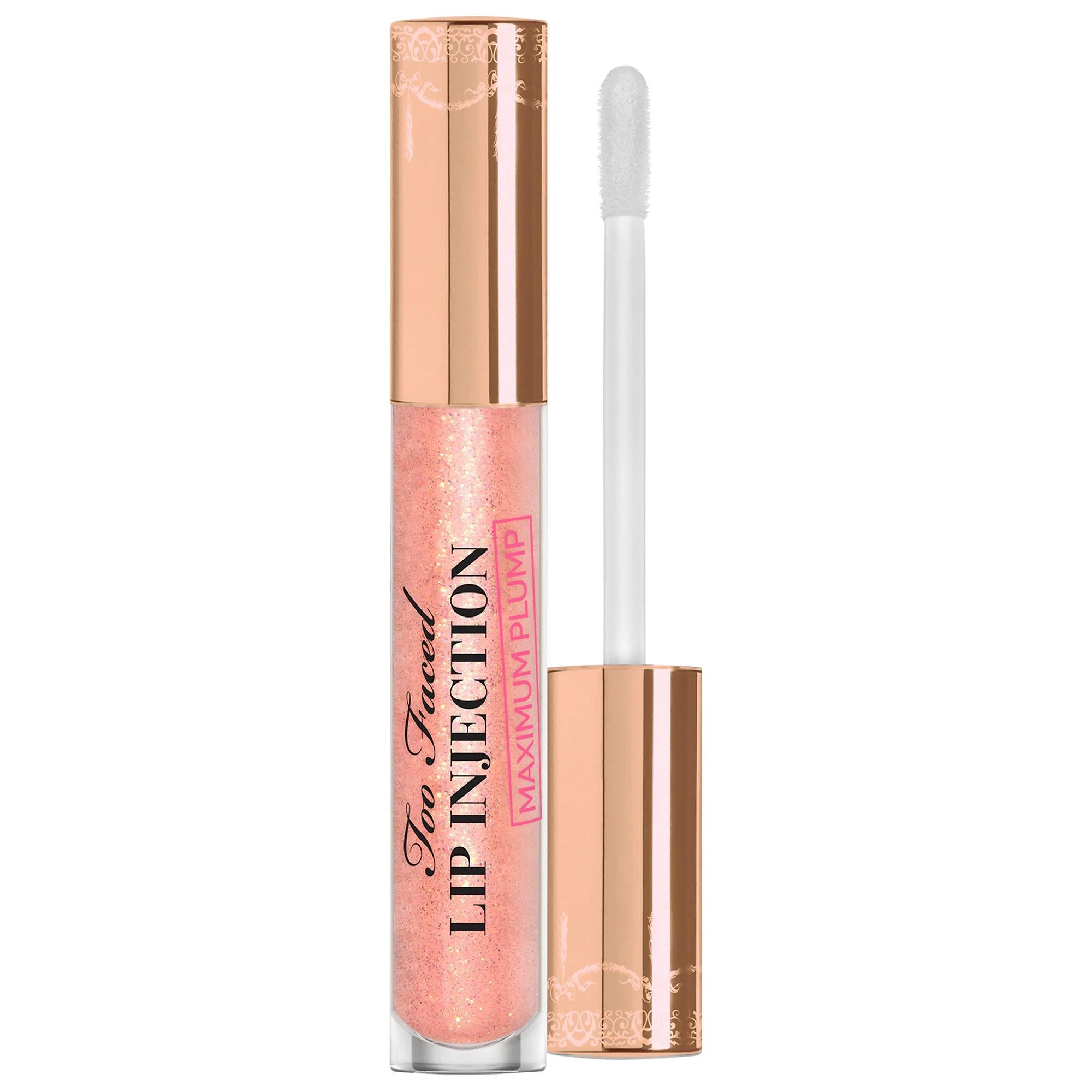 Lip Injection Maximum Plump Extra Strength - Hydrating Lip Plumper &amp; Volumizer, Paraben-Free, Non-Sticky Glossy Finish